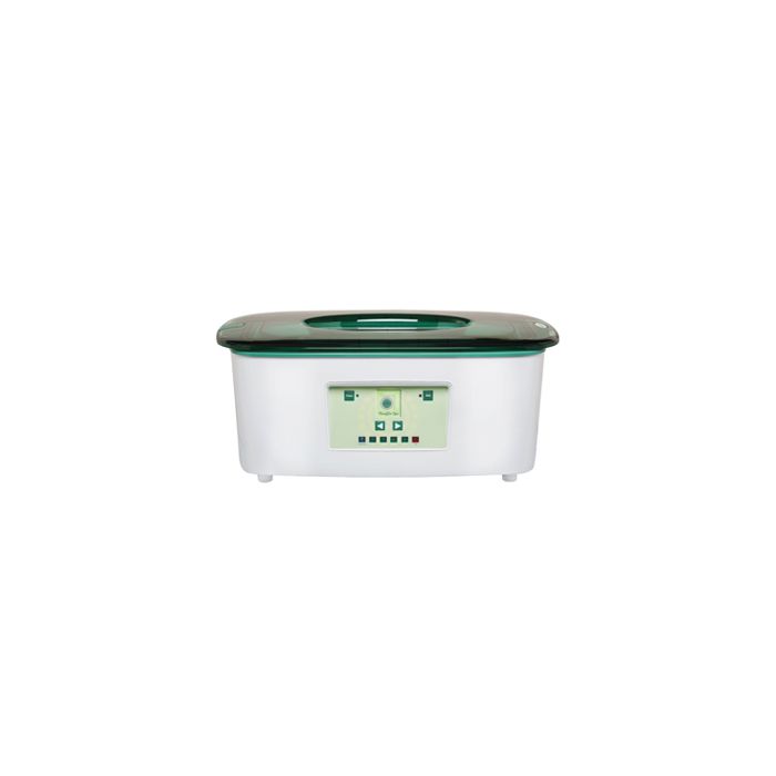 Front view of digital paraffin warmer with Steel Bowl in white background