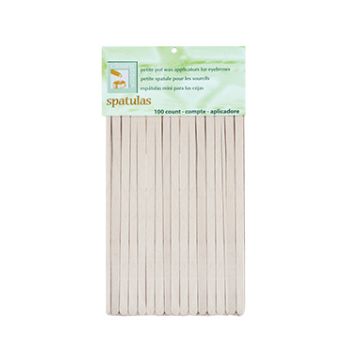 Front view of a wooden wax applicator sticks for facial waxing in Small size