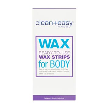 Tall vertical rectangle of Clean + Easy Ready-To-Use Wax Strips for Body pack
